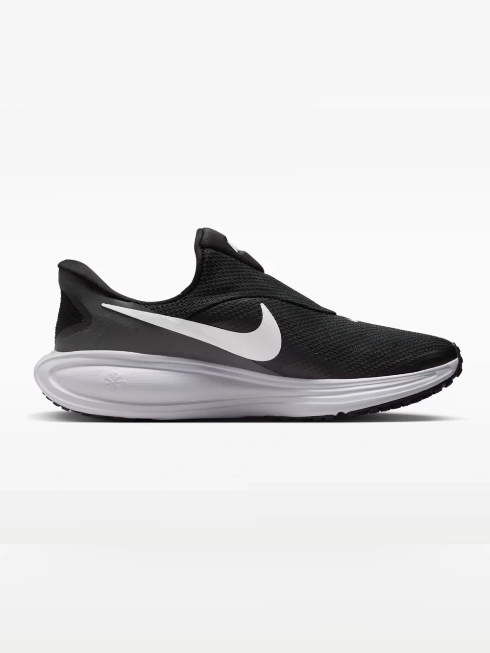 Nike Men’s Black and White Slip-On Running Shoes